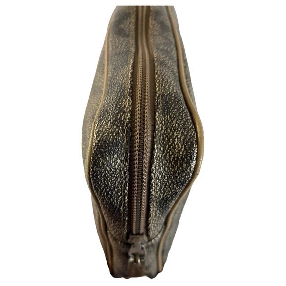 Vintage Yves Saint Laurent YSL Giraffe Print Zip Pouch Clutch Cosmetic Bag - Picture 7 of 9